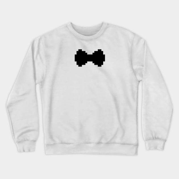 Pixel Black Bow Crewneck Sweatshirt by XOOXOO